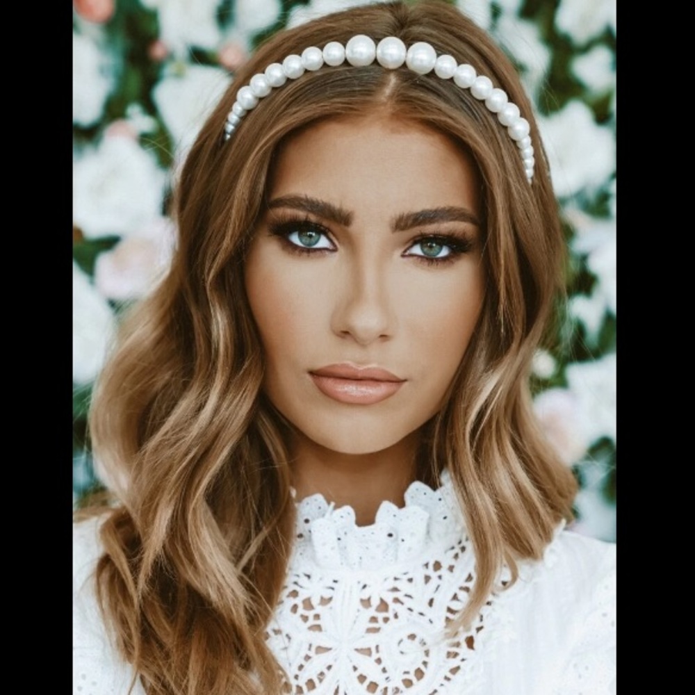 Faux pearl headband